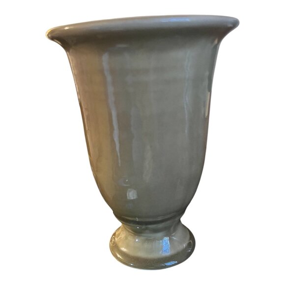 Vintage Emerson Creek Pottery Vase Olive Green Made In Bedford Virginia 2005 - Picture 2 of 5